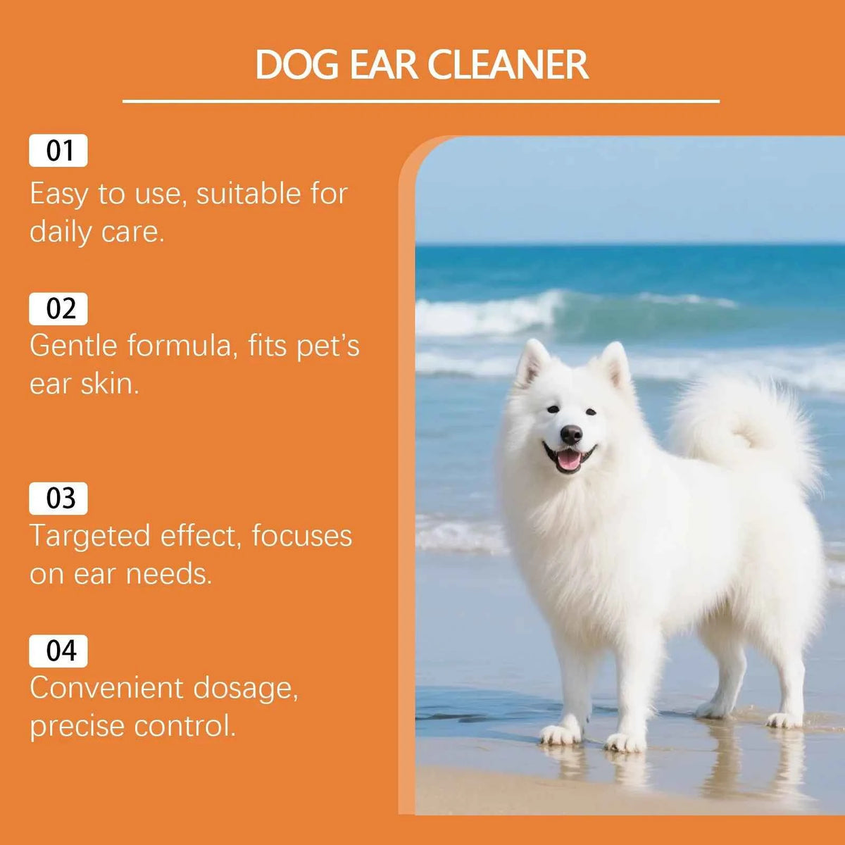 EelJoy Dog Ear Cleaner - Gentle Formula to Eliminate Odors and Relieve Itching
