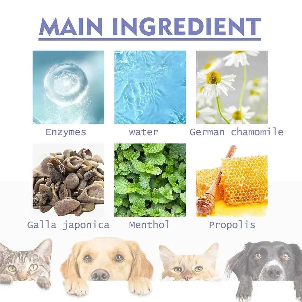 Pet Dental Spray for Fresh Breath – Eliminate Plaque and Tartar Build-Up