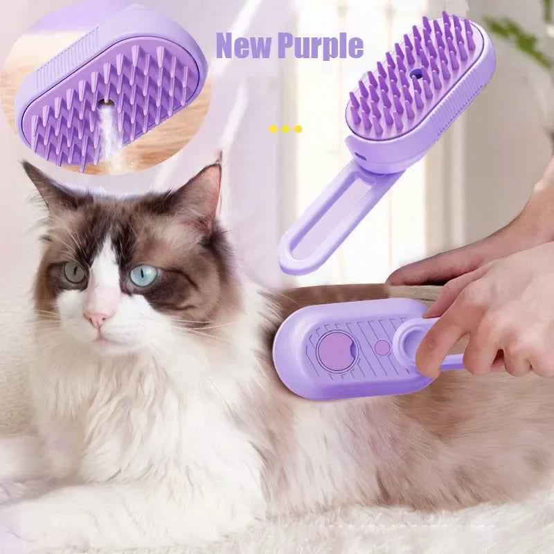 3-in-1 Pet Grooming Steamer Brush: Effortlessly Remove Tangles and Pamper Your Pet