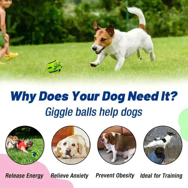 Interactive Giggle Ball for Dogs – Fun Pet Toy for Stimulating Play and IQ Training