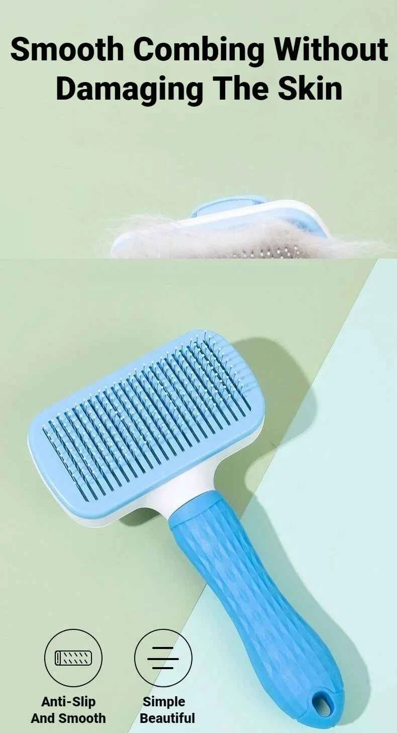 Dog Bath Brush for Long-Hair Pets: Effortless Grooming and Shedding Control