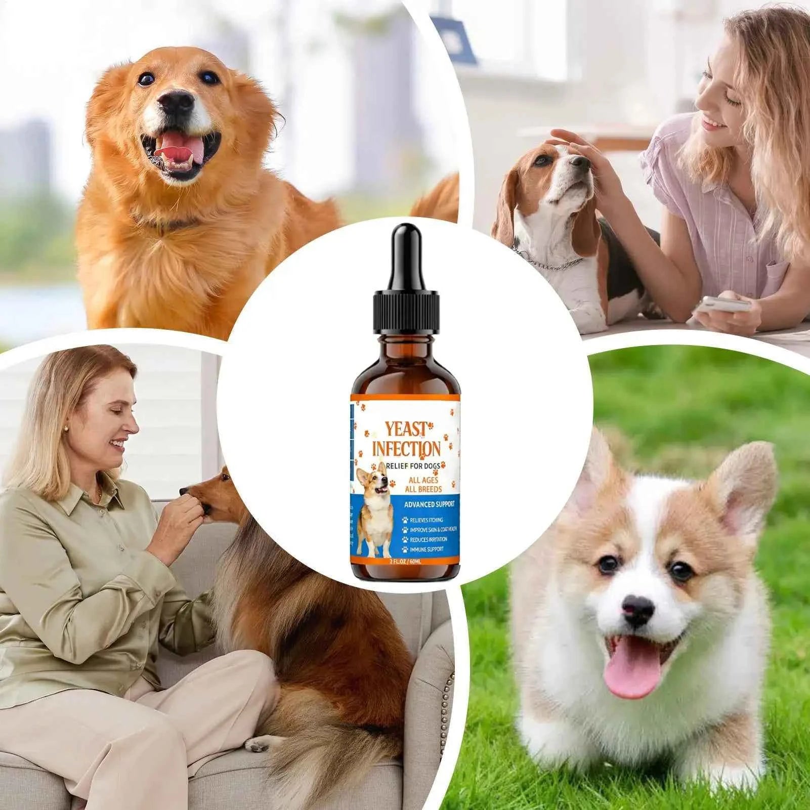 Dog Anti-Itch Natural Drops - Effective Itchy Skin Relief for Your Furry Friend