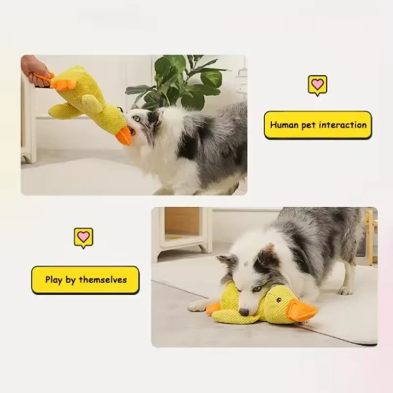 Bite Resistant Dog Toy - Interactive Plush Stomping Duck for Your Playful Pup