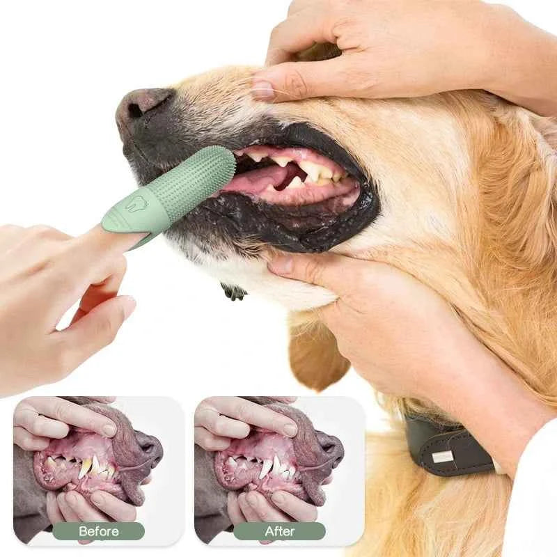 Revolutionary Dog Toothbrush for Dental Care: 360° Cleaning Finger Toothbrush