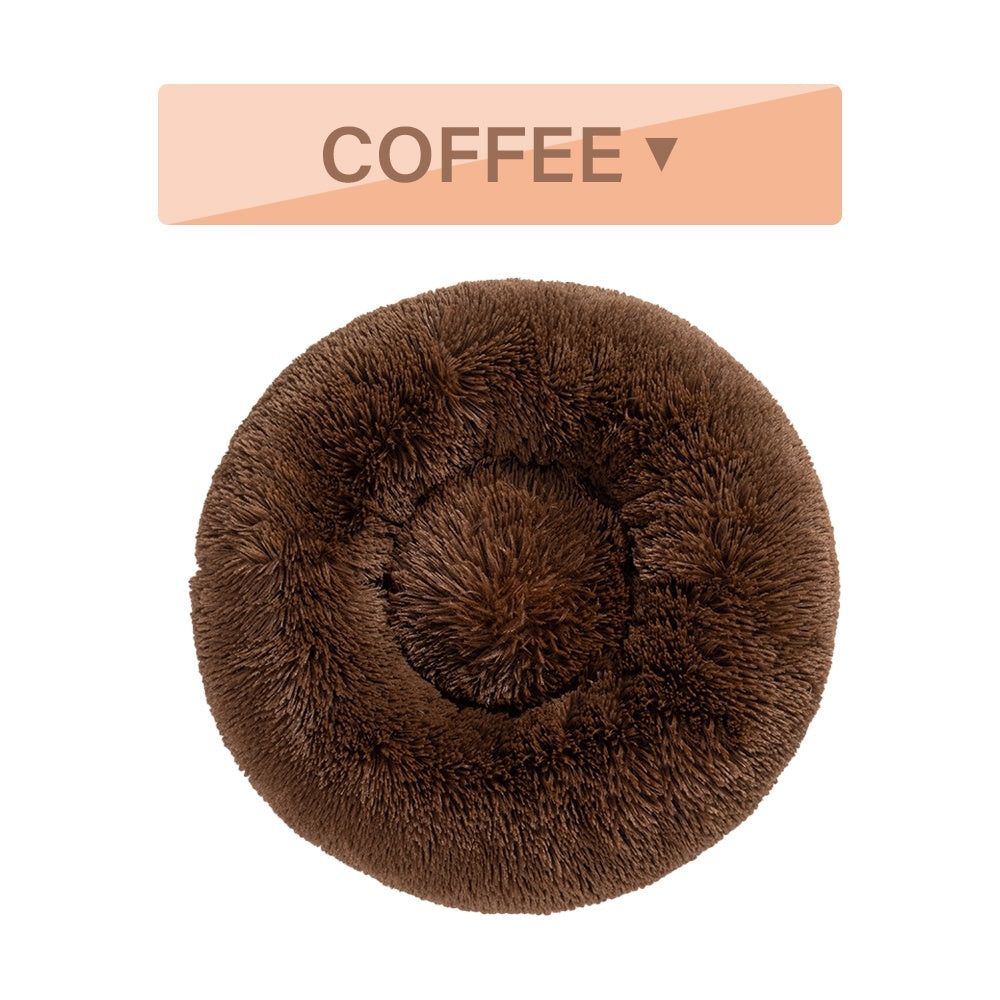 Fluffy Donut Dog Bed - Pawlunexa