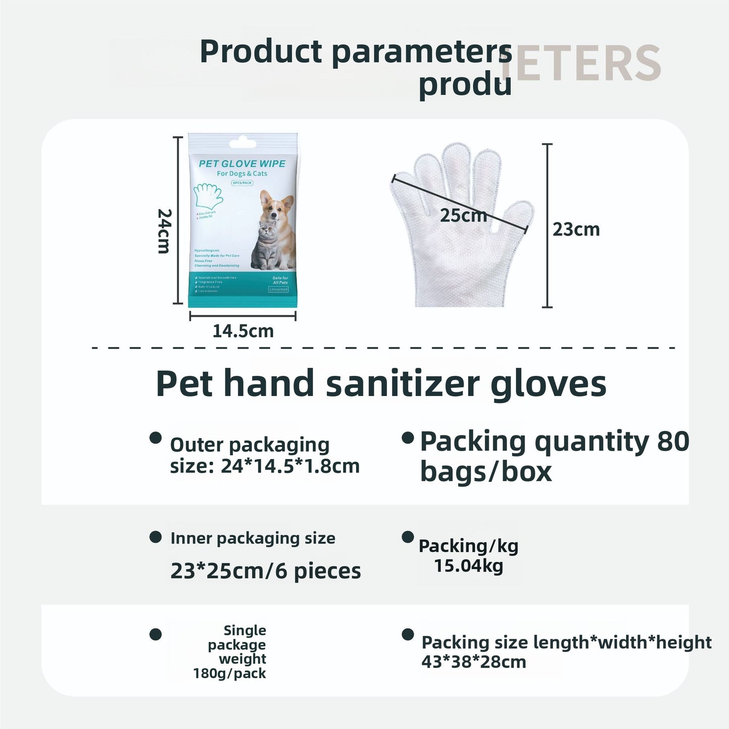 Pet cleaning gloves
