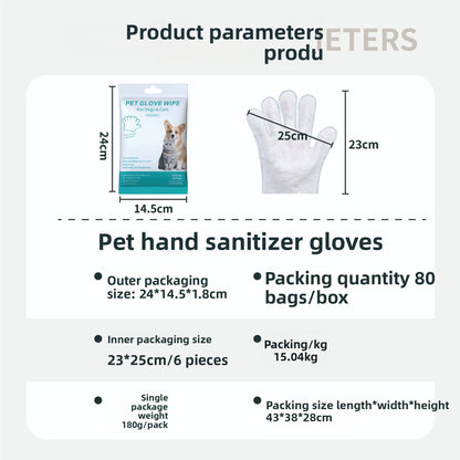 Pet cleaning gloves