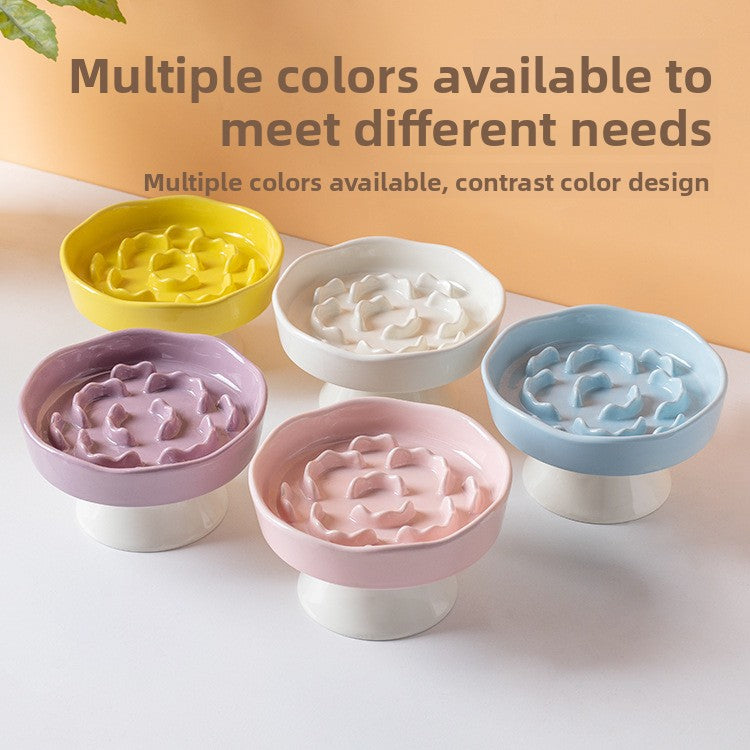 Ceramic Slow Feeder Pet Bowl