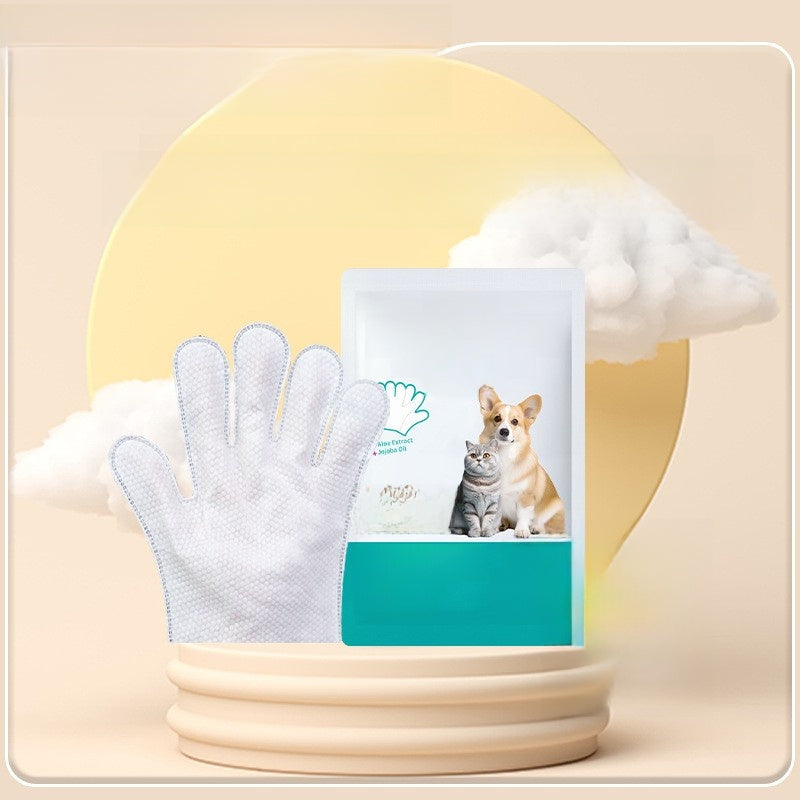Pet cleaning gloves