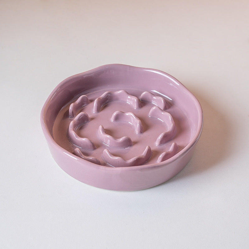 Ceramic Slow Feeder Pet Bowl