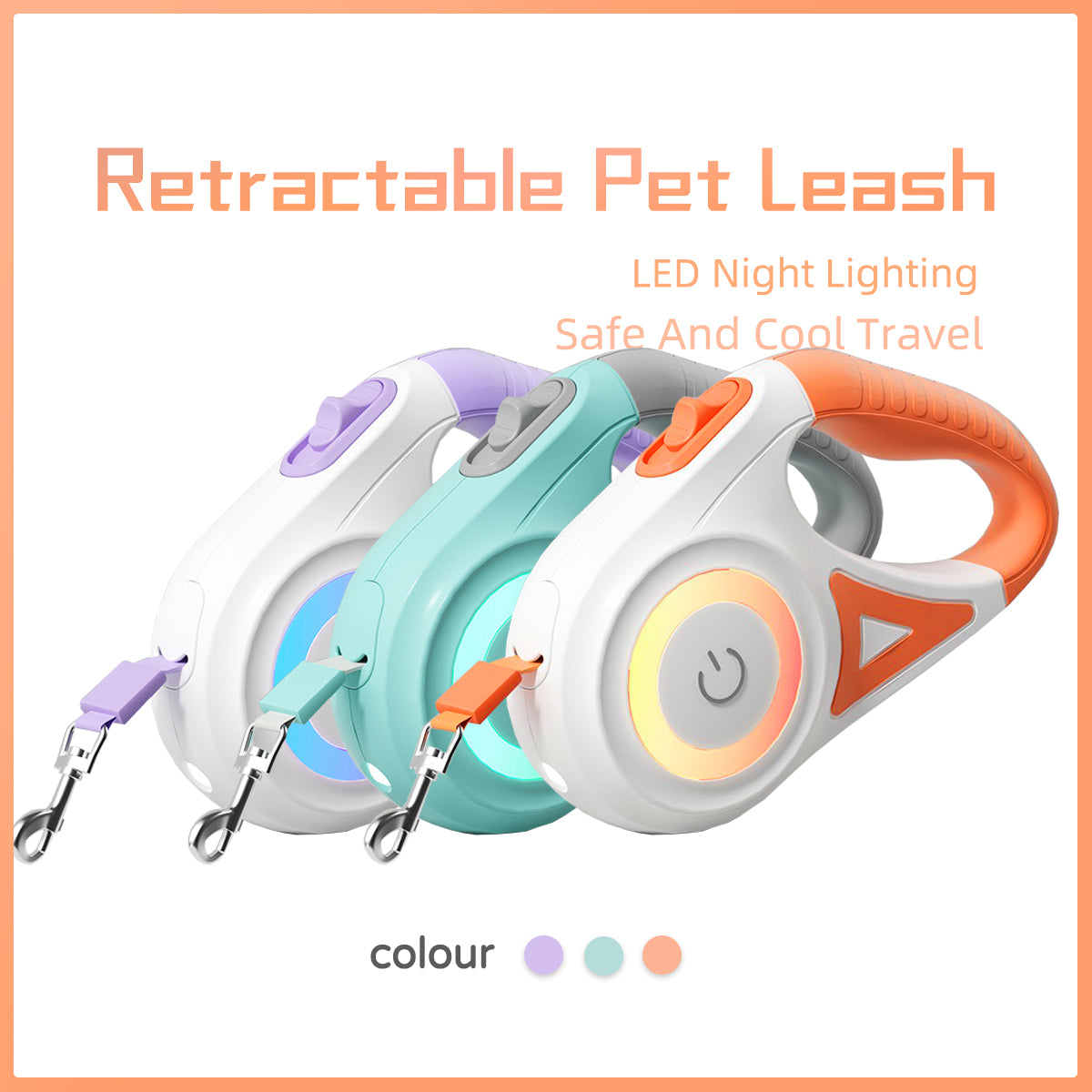 retractable dog leash with collar - Pawlunexa