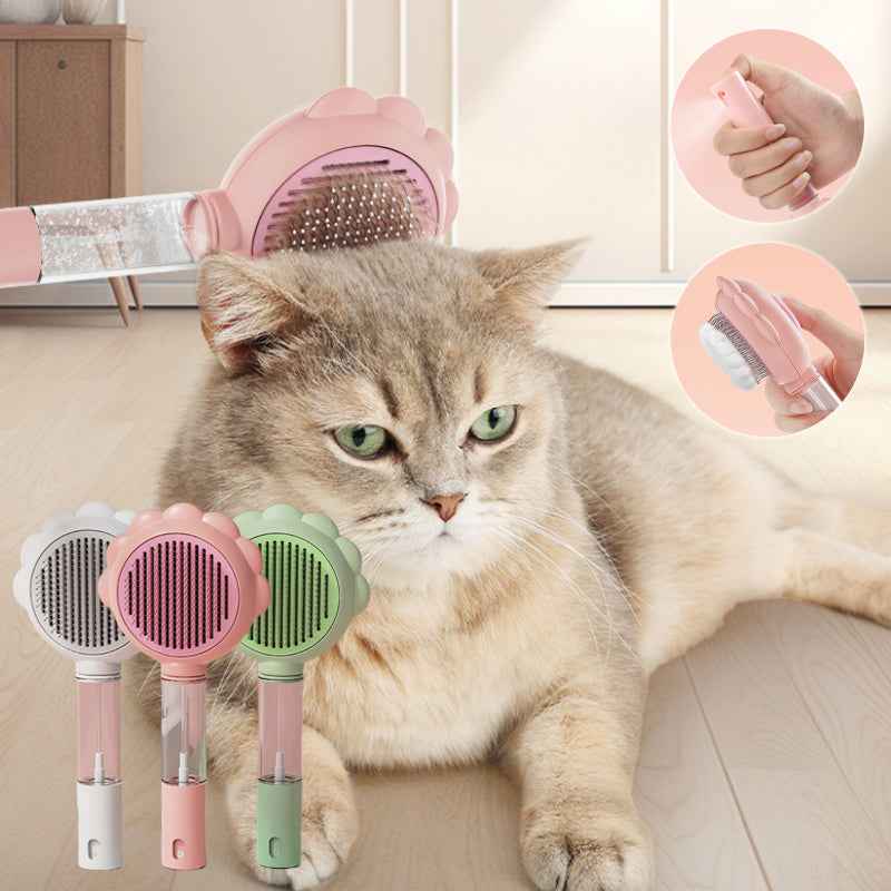 2-in-1 Self-Cleaning Dog Brush