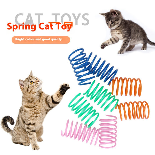 Colorful Spring Beating Cat Toy Ball - Pawlunexa