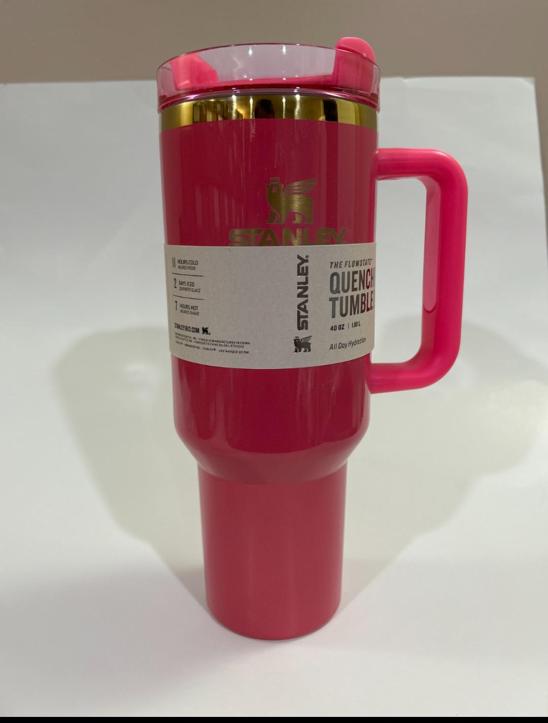 Stanley The Quencher H2.0 FlowState Tumbler 40 oz Rose Red Pink