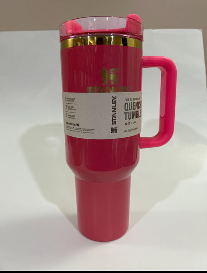 Stanley The Quencher H2.0 FlowState Tumbler 40 oz Rose Red Pink