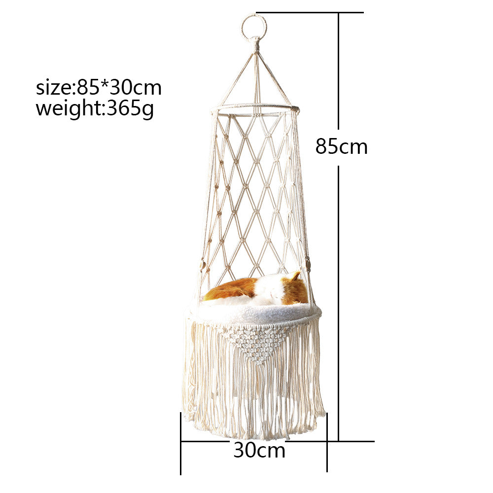Macrame Cat Hammock - Pawlunexa