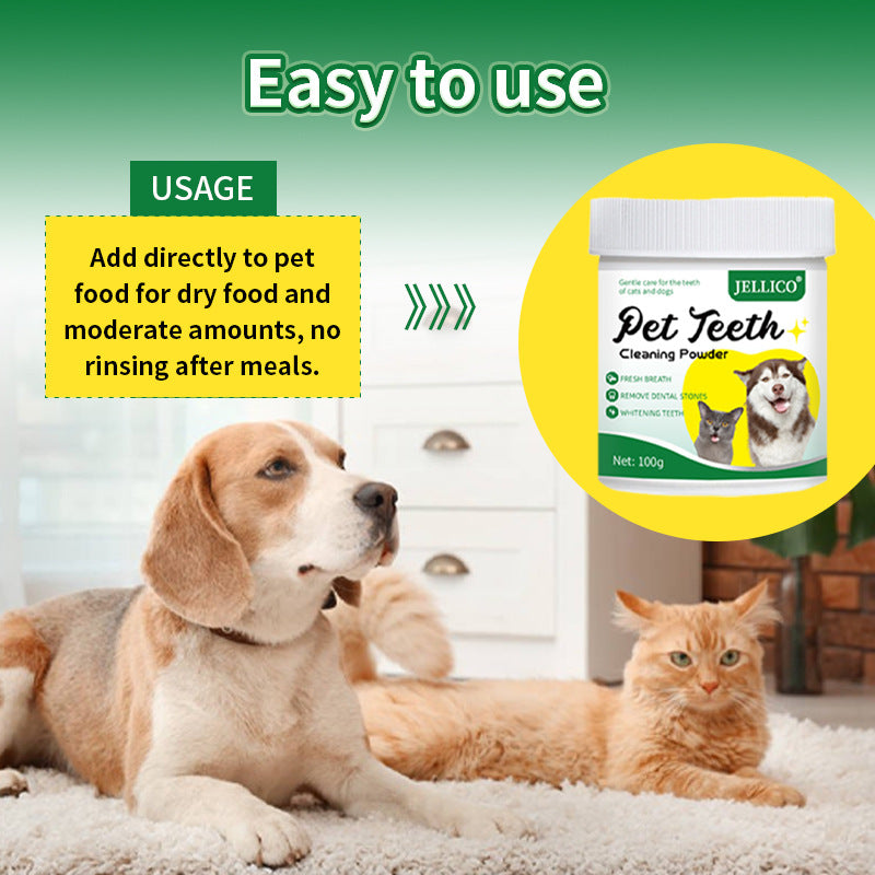 Pet Dental Cleaning Powder with Natural Ingredients