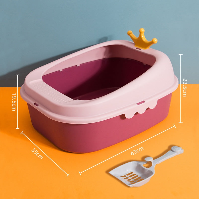 Oversized Semi-Enclosed Litter Box - Pawlunexa