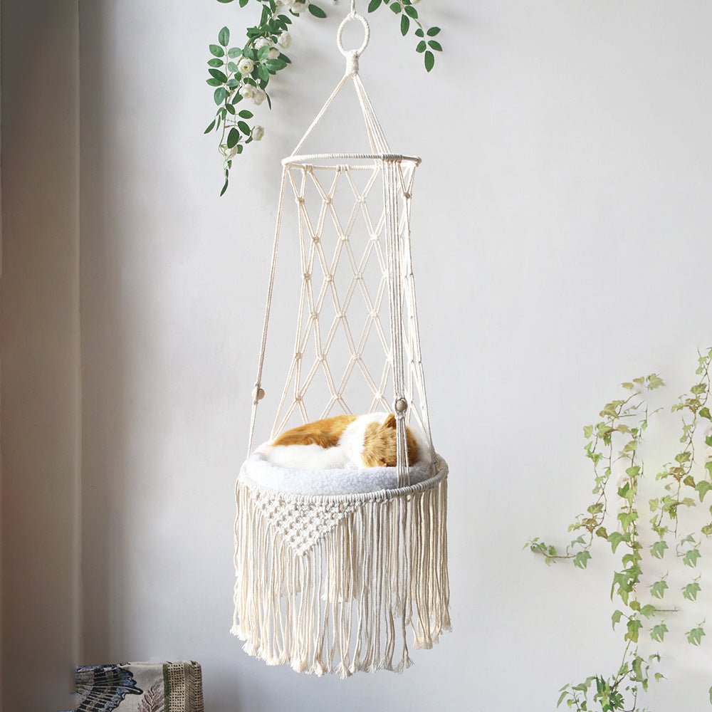 Macrame Cat Hammock - Pawlunexa