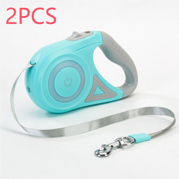 retractable dog leash with collar - Pawlunexa