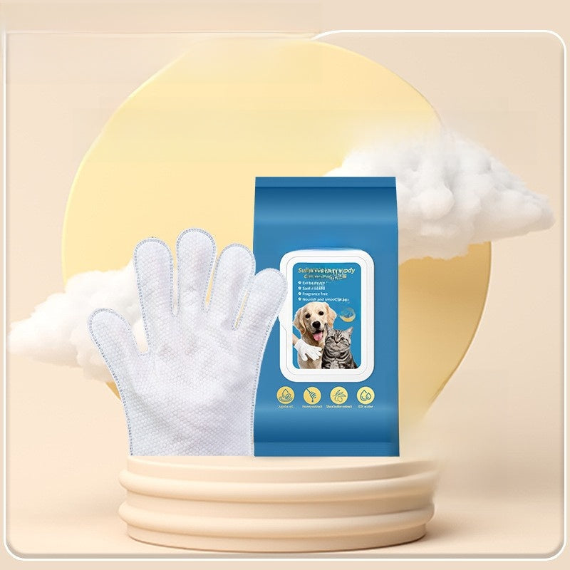 Pet cleaning gloves