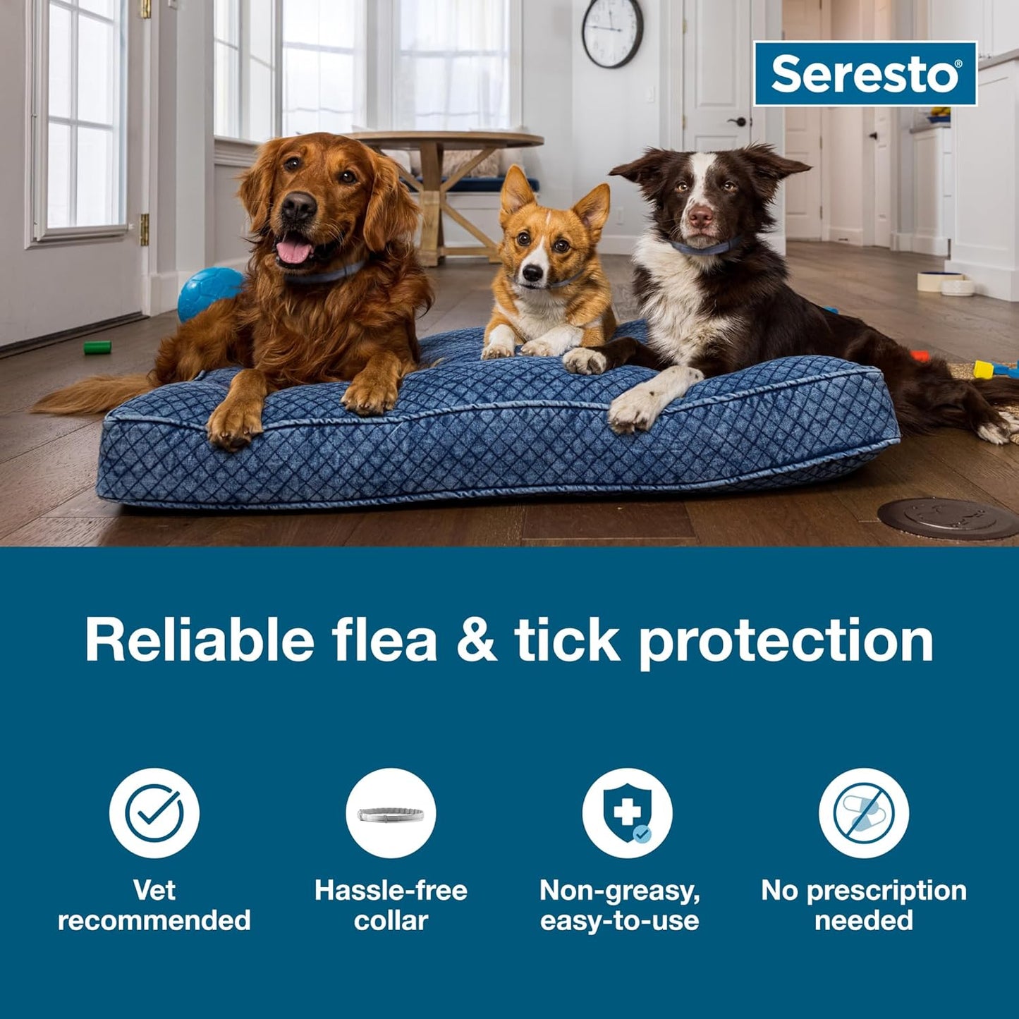 Seresto Flea & Tick Collar For Dogs Over 18 lbs.8 Month's Protection
