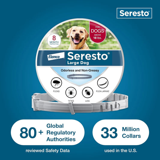 Seresto Flea & Tick Collar For Dogs Over 18 lbs.8 Month's Protection