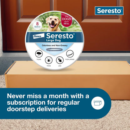 Seresto Flea & Tick Collar For Dogs Over 18 lbs.8 Month's Protection