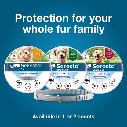 Seresto Flea & Tick Collar For Dogs Over 18 lbs.8 Month's Protection