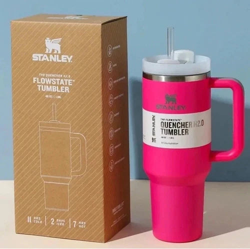 Stanley The Quencher H2.0 FlowState Tumbler 40 oz Rose Red Pink