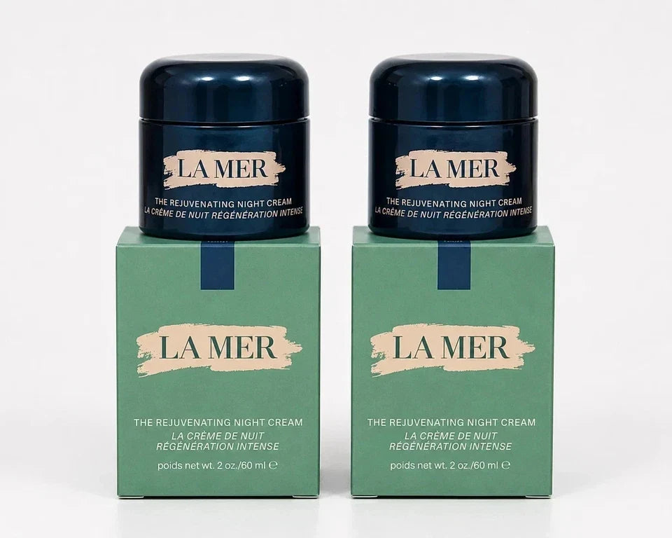 2 PACK La Mer The Rejuvenating Night Cream 2 fl. oz/60ml factory Sealed Pack NIB Fit And Glow